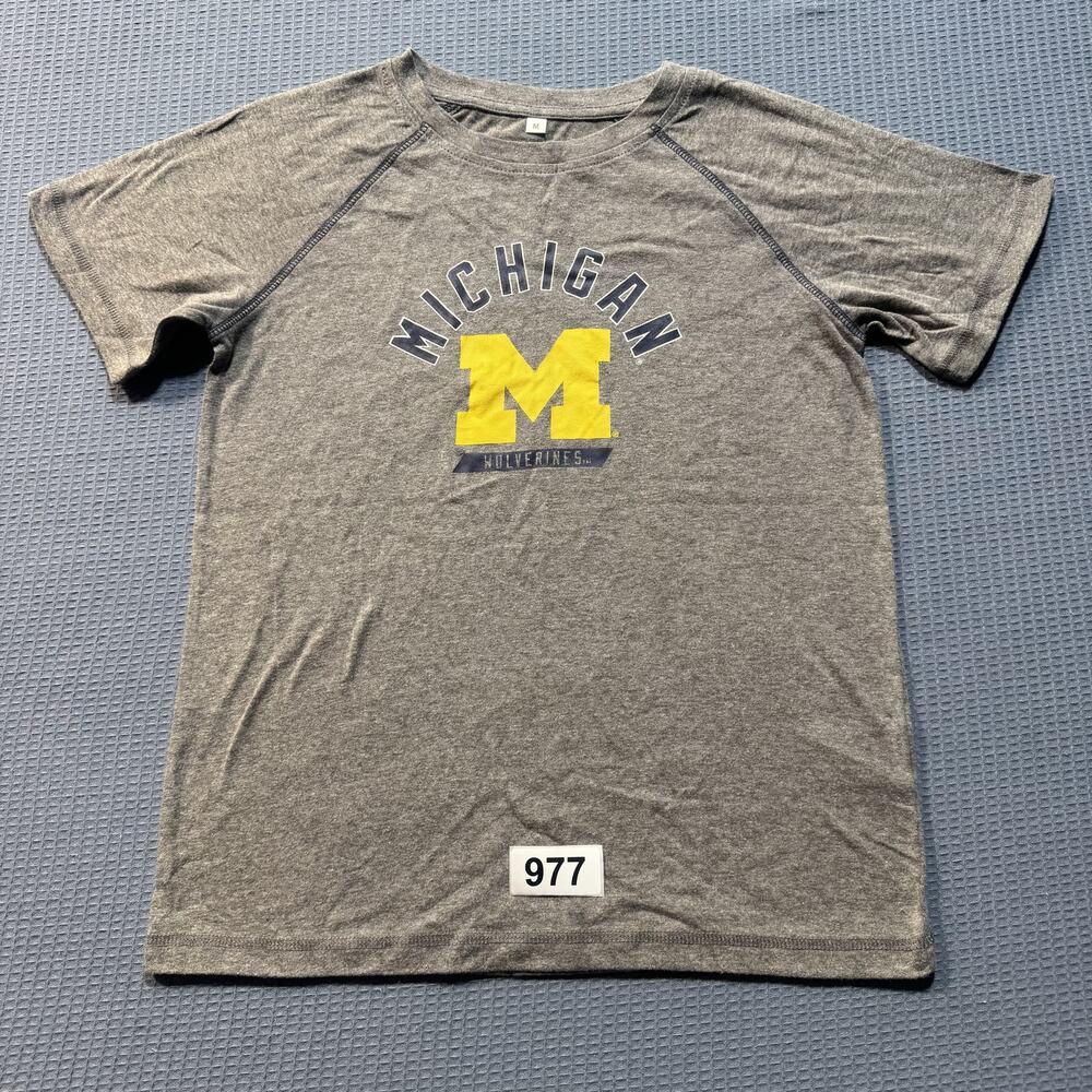 Michigan Wolverine Top‎ Girls Sz M Gray Pre-Owned